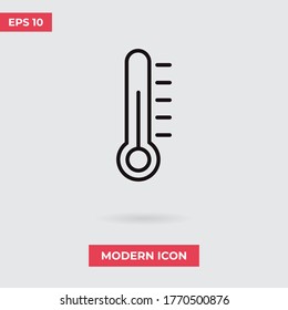 Thermometer icon vector. Temperature sign