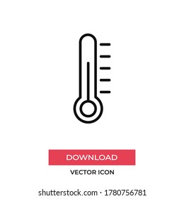 Vector de icono del termómetro. Signo de temperatura