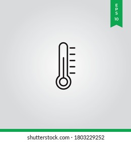 Vector de icono del termómetro. Signo de temperatura