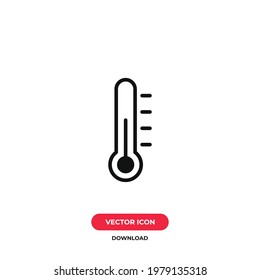Thermometer icon vector. Temperature sign