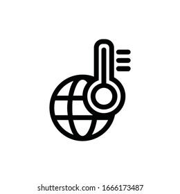 Thermometer icon vector. Temperature icon symbol illustration