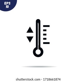 Icono del termómetro vectorial.Icono del termómetro de temperatura del tiempo