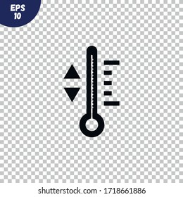 Thermometer icon vector.Weather temperature thermometer icon