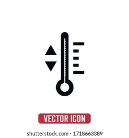 Thermometer icon vector.Weather temperature thermometer icon