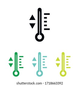 Thermometer icon vector.Weather temperature thermometer icon