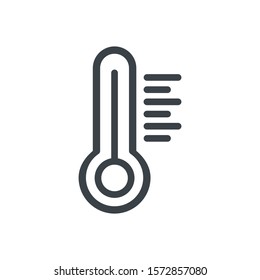 thermometer icon weather icon vector illustration logo template for many purpose. Isolated on white background.