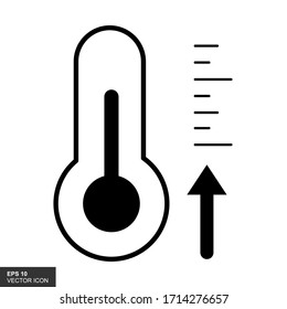 Thermometer icon with a white background. Vector illustration.