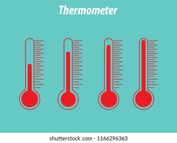 Thermometer icon.flat design vector illustration