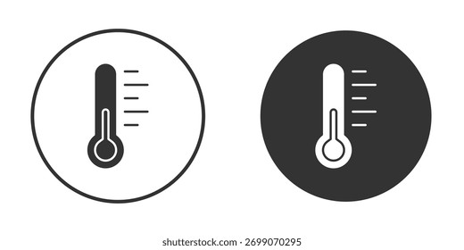 Thermometer icons collection. Filled flat icons
