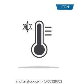 Thermometer Icons isolated on white background.
