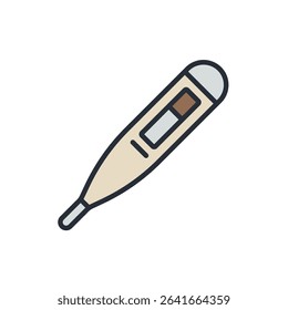 thermometer icons isolated on White Background. Flat style design