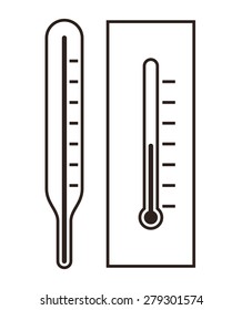 Thermometer icons isolated on the white background