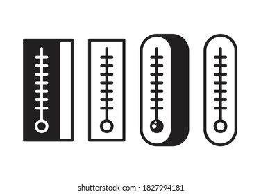 thermometer icons set vector on white background