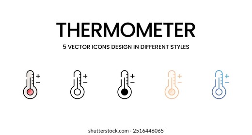 Thermometer icons set vector stock illustration
