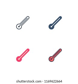 thermometer icons vector eps10. icon design with four different styles