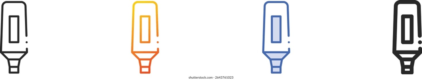 thermometer icon.Thin Linear, Gradient, Blue Stroke and bold Style Design Isolated On White Background