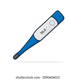 Thermometer illustration with isolated background