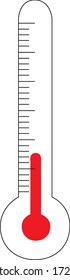 Thermometer illustration lines and curves model