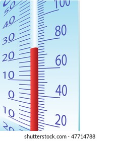 Thermometer illustration on a white background