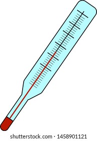 Thermometer, illustration, vector on white background.
