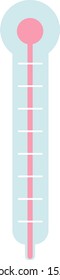 Thermometer, illustration, vector on white background.