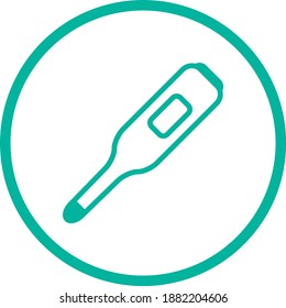 Thermometer-Bild-Symbol (rund)