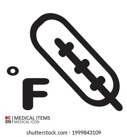 Thermometerbild. Vektorbild medizinischer Geräte. Konzept der Gesundheitsversorgung.