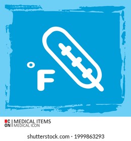 Thermometer image. Vector image of medical equipment. Conception of healthcare.