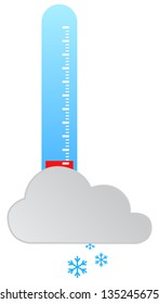 Thermometer Indicate Snow Weather