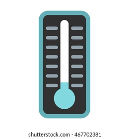 Thermometer indicates extremely low temperature icon in flat style on a white background