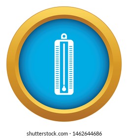 Thermometer indicates low temperature icon blue vector isolated on white background for any design