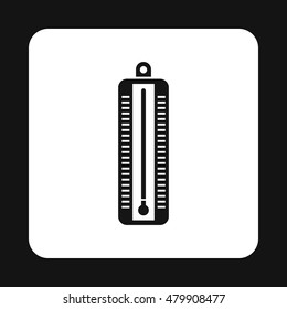 Thermometer indicates low temperature icon in simple style on a white background vector illustration