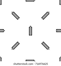 Thermometer indicates low temperature pattern repeat seamless in black color for any design. Vector geometric illustration