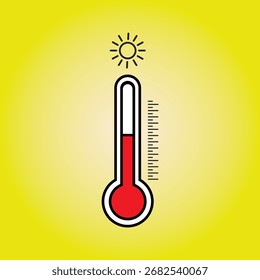 Thermometer Indicating High Temperature in the Sunlight