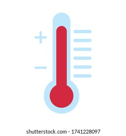 Thermometer instrument design, Measurement temperature degree scale celsius weather and fahrenheit theme Vector illustration