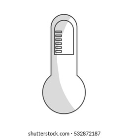 thermometer instrument icon over white background. vector illustration