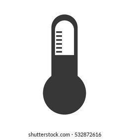thermometer instrument icon over white background. vector illustration