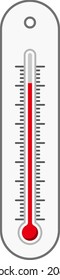 A thermometer isolated vector illustration.