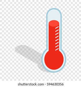 Thermometer isometric icon 3d on a transparent background vector illustration