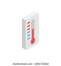 Thermometer Isometric Icon. Vector Illustration