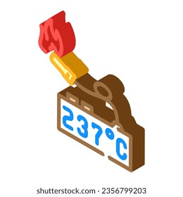 thermometer isometric icon vector. thermometer sign. isolated symbol illustration