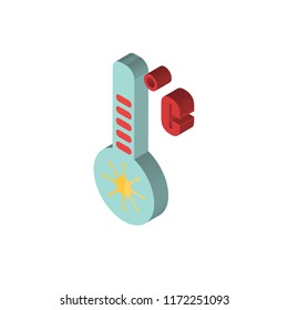 Thermometer isometric left top view 3D icon