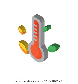 Thermometer isometric left top view 3D icon