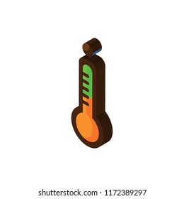 Thermometer isometric left top view 3D icon