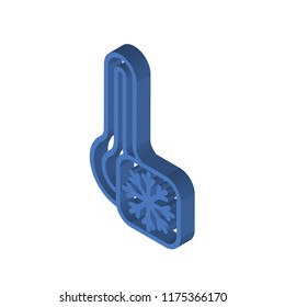 Thermometer isometric left top view 3D icon