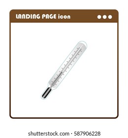 thermometer, landing page icon