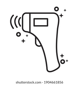 Lasergerät-Linie Stil Symbol Vektorgrafik Design