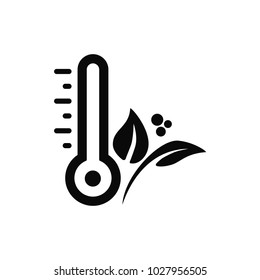 thermometer leaf icon