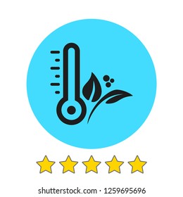 thermometer leaf icon