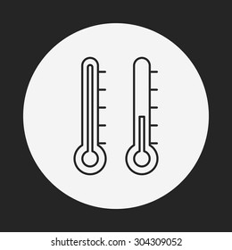 Thermometer line icon